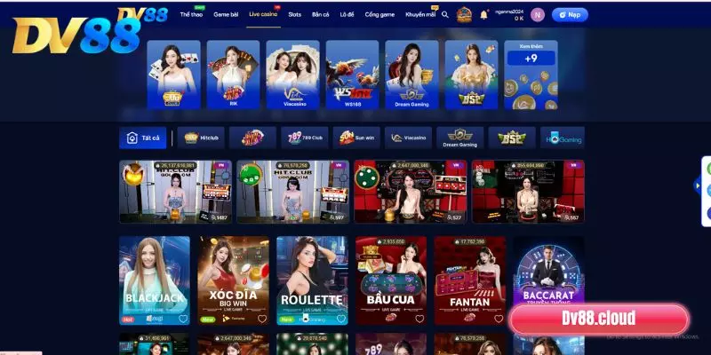 Live Casino DV88: Trải Nghiệm Đỉnh Cao Cùng Dealer Thật 2 Tổng hợp các nhà cung cấp Live Casino DV88 nổi bật