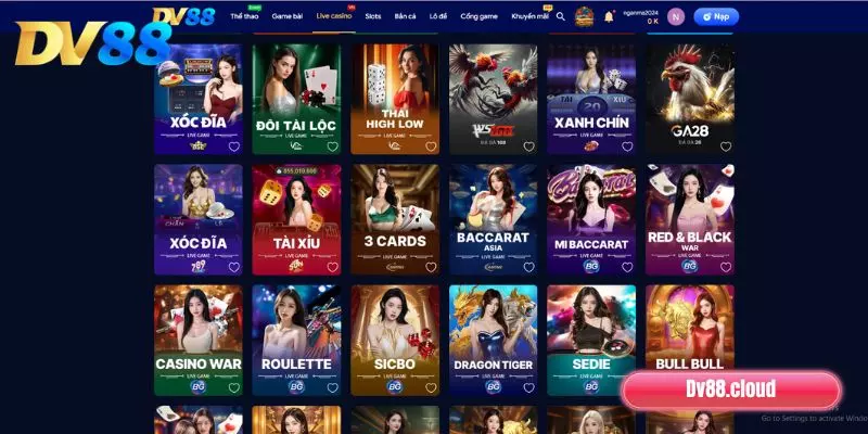 Live Casino DV88: Trải Nghiệm Đỉnh Cao Cùng Dealer Thật 1 Tổng hợp các nhà cung cấp Live Casino DV88 nổi bật