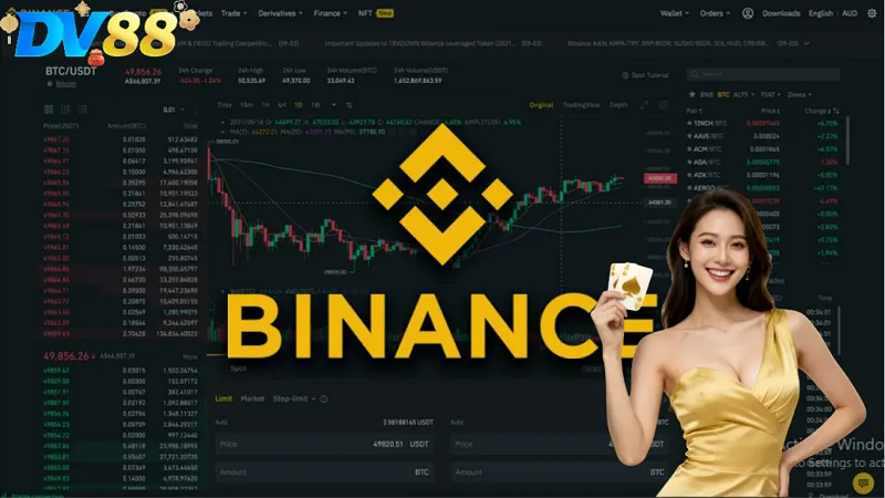 Hướng Dẫn Nạp/Rút Crypto Tại DV88 Nhanh Nhất 2 Binance là sàn giao dịch uy tín để nạp rút crypto tại Dv88